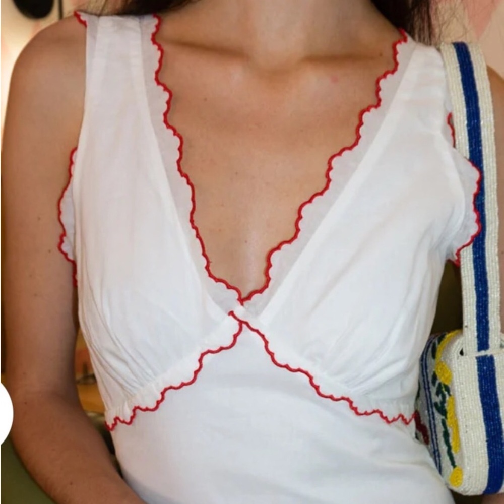 Anthropologie Strawberry π Bonnie Embroidered Midi Dress by Jacquie the Label - Picture 13 of 16